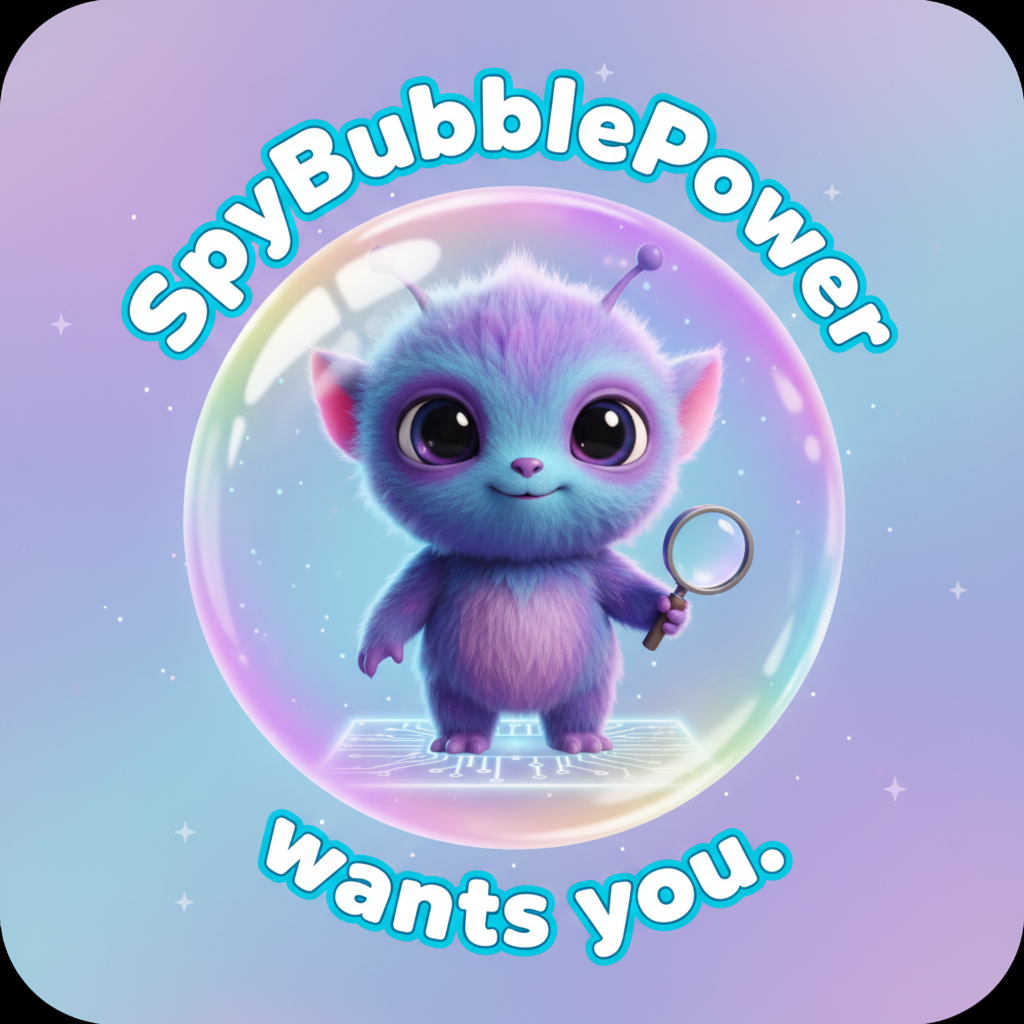 alien with bubbles